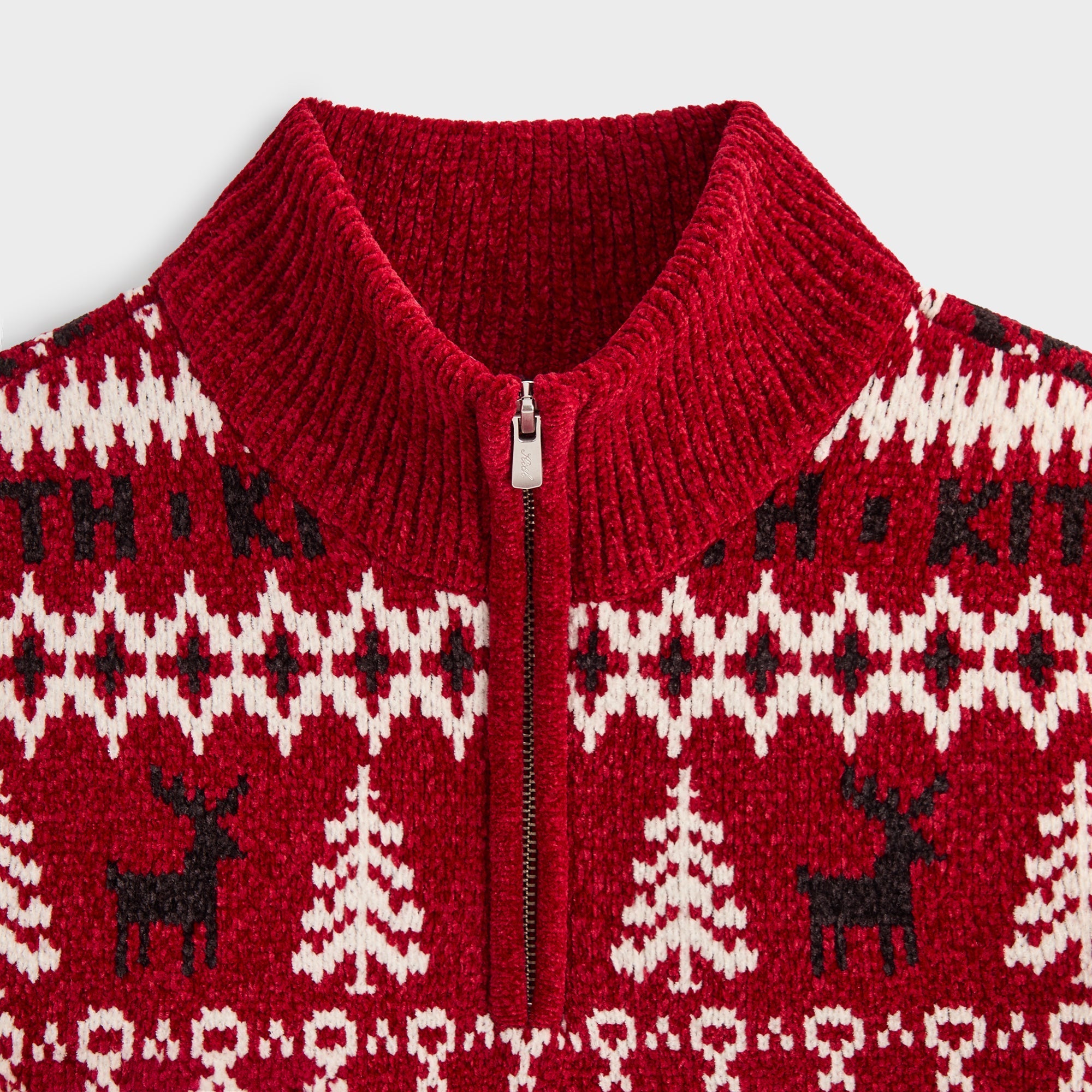 Kithmas Women Hunter II Chenille Fair Isle Quarter Zip - Allure