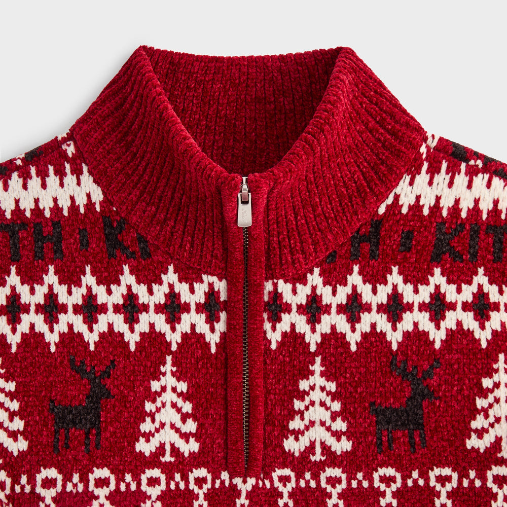 Kithmas Women Hunter II Chenille Fair Isle Quarter Zip - Allure