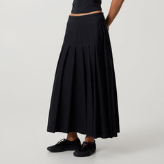 Kith Women Nadira Nylon Pleated Skirt - Black