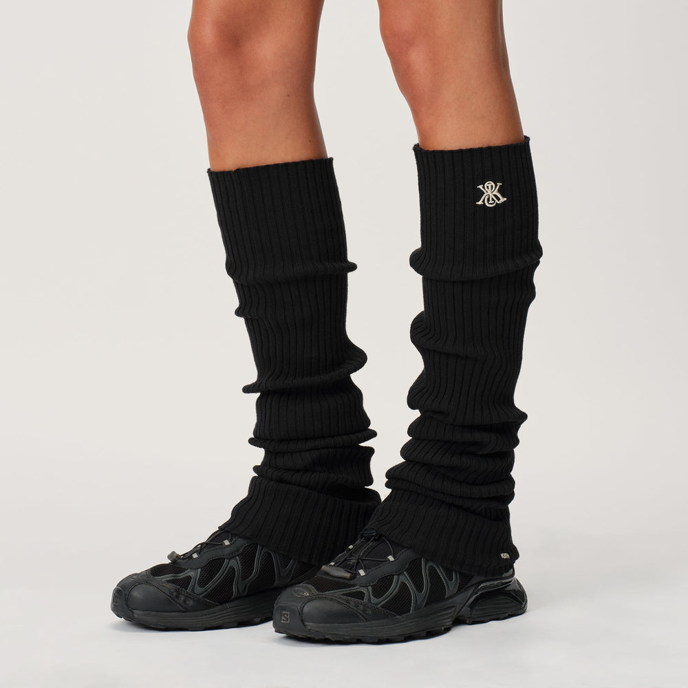 Kith Women Crest Logo Leg Warmer - Black