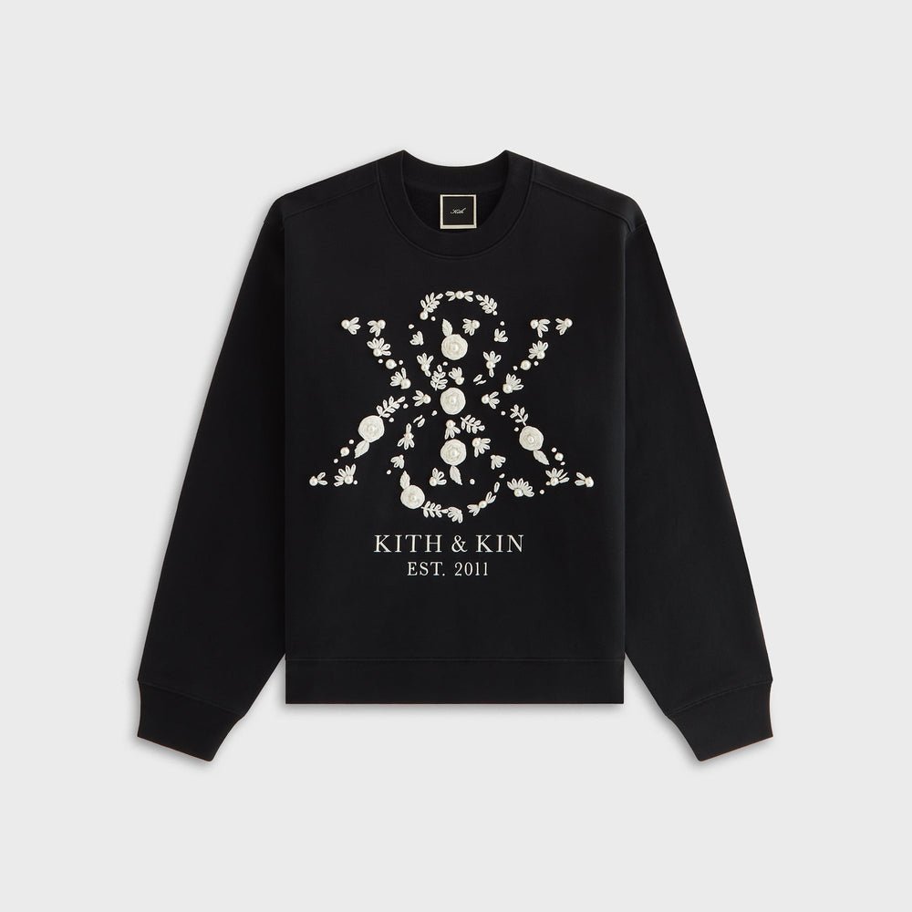 Kith Women Ashwin Pearl Crest Crewneck - Black