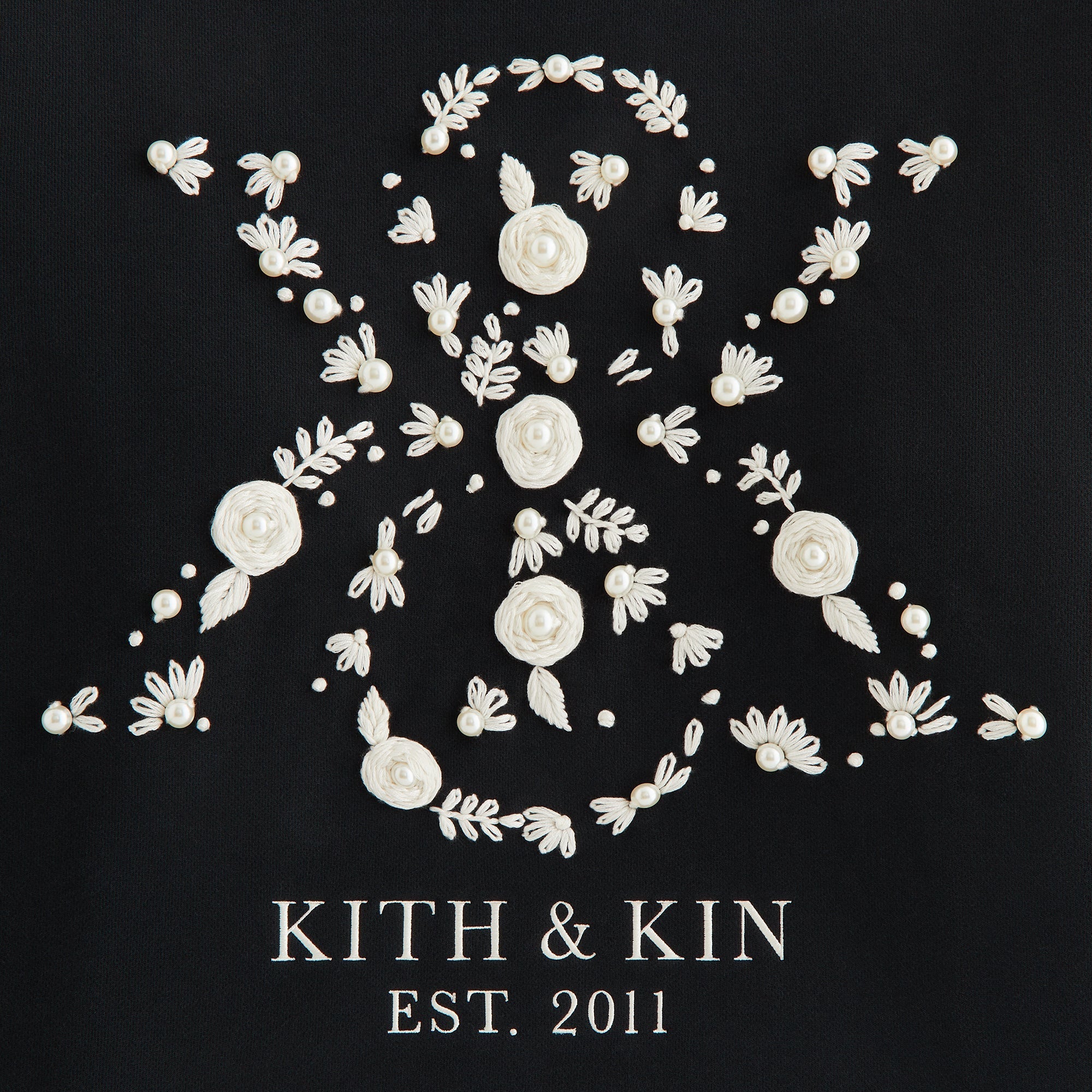 Kith Women Ashwin Pearl Crest Crewneck - Black