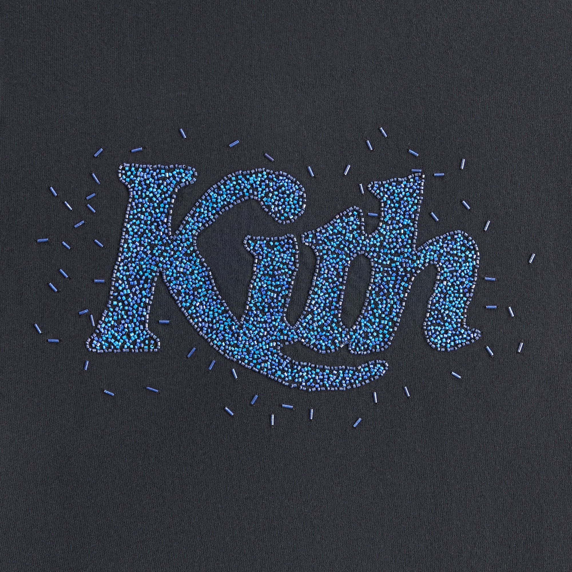 Kithmas Women Mulberry Vintage Embellished Swash Logo Tee - Black