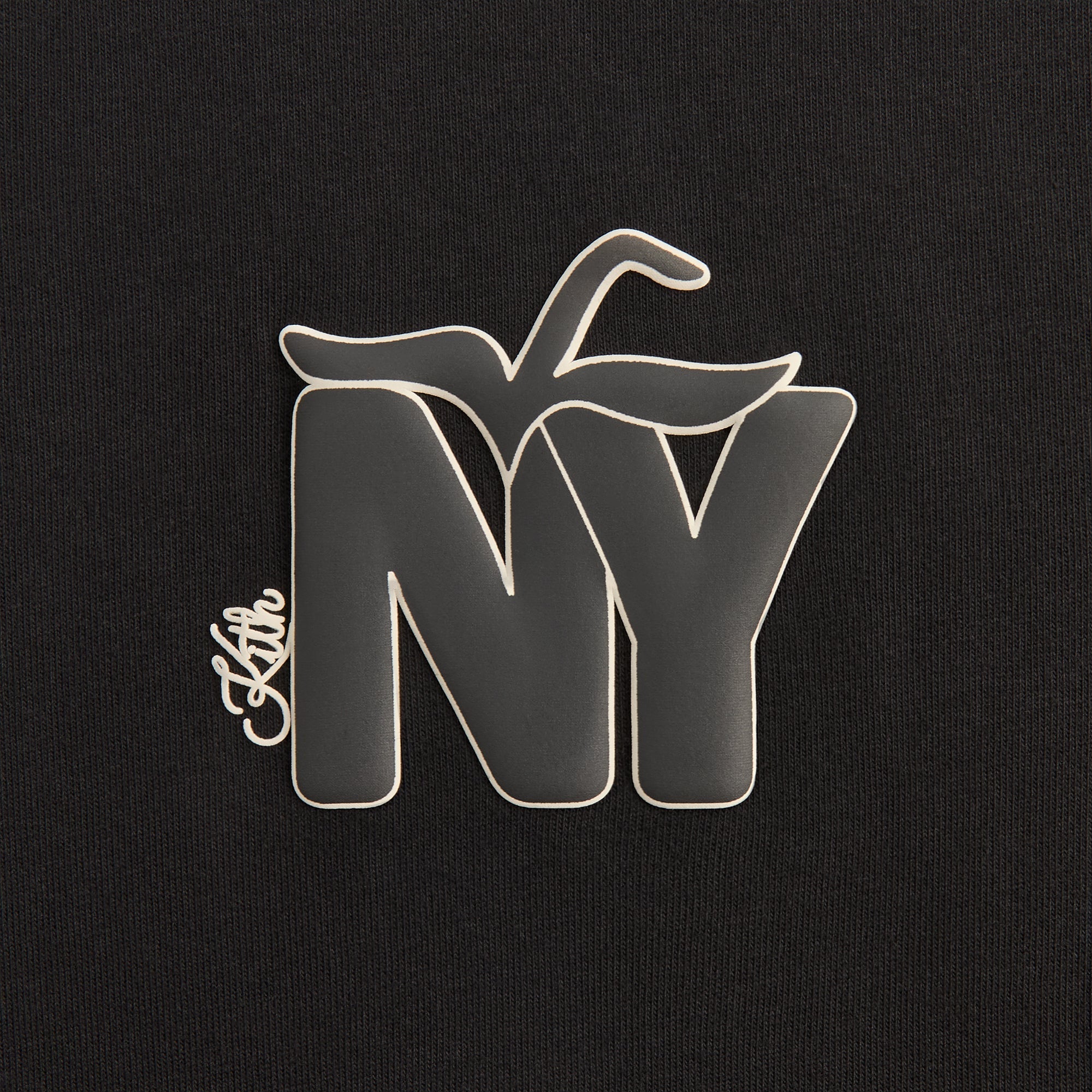 Kith Women Mockneck Vintage NY Apple Tee - Black