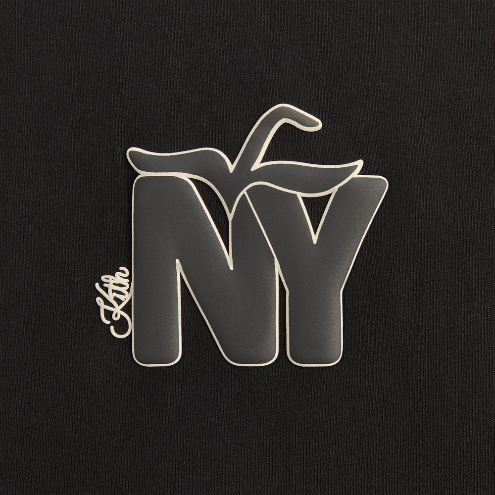 Kith Women Mockneck Vintage NY Apple Tee - Black