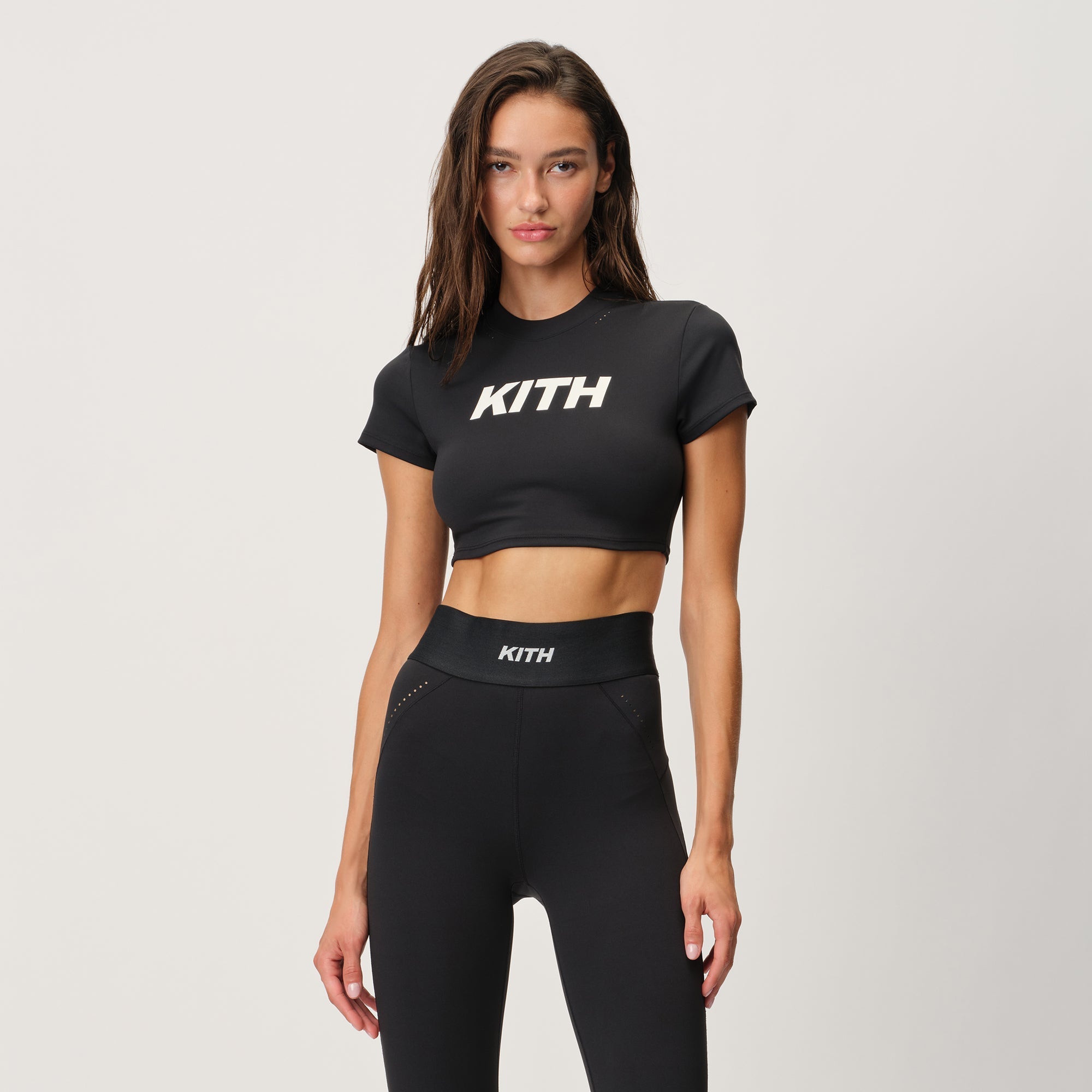 Kith Women Misha Crop Speed Logo Tee - Black