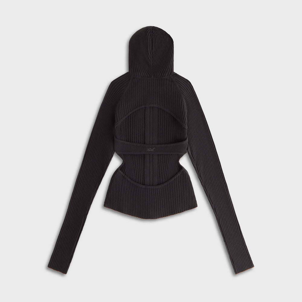 Kith Women Mina Backless Sweater Hoodie - Hematite