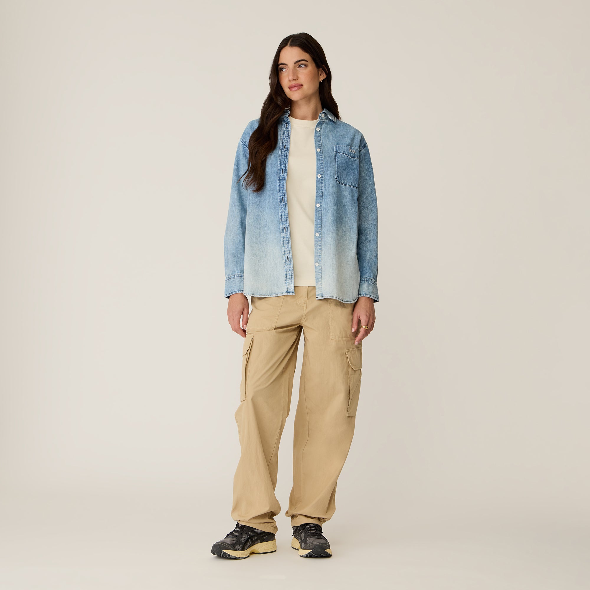 Kith Women Ora II Denim Shirt - Harper Mid Wash