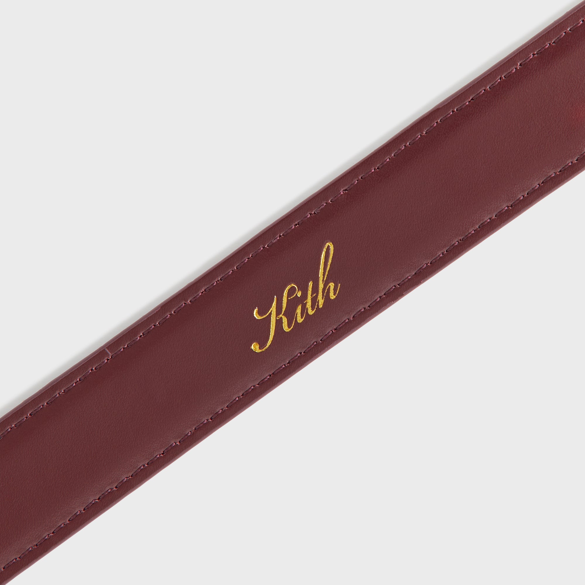 Kith Women Monogram Debossed Suede Belt - Magma