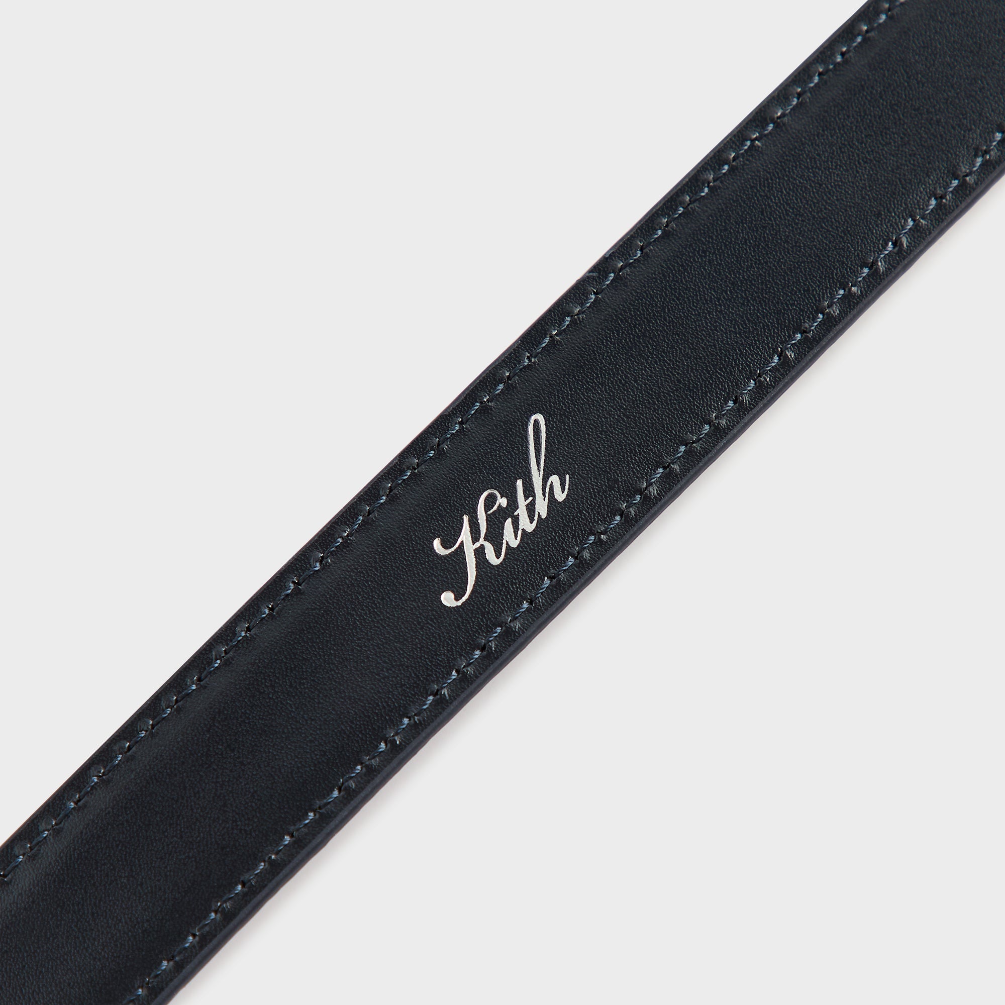 Kith Women Monogram Debossed Suede Belt - Ink