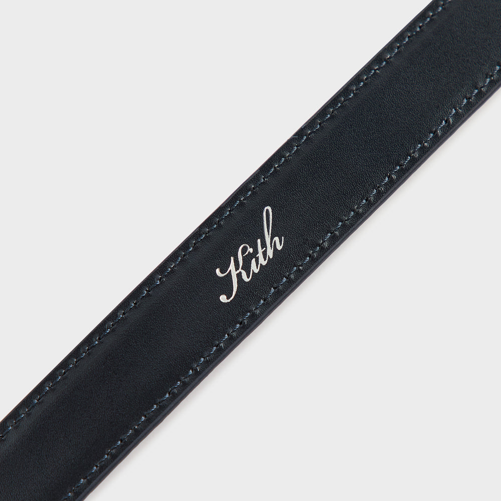Kith Women Monogram Debossed Suede Belt - Ink