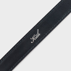 Kith Women Monogram Debossed Suede Belt - Ink
