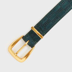 Kith Women Monogram Debossed Suede Belt - Stadium