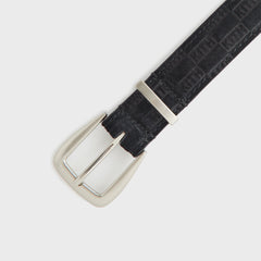 Kith Women Monogram Debossed Suede Belt - Black