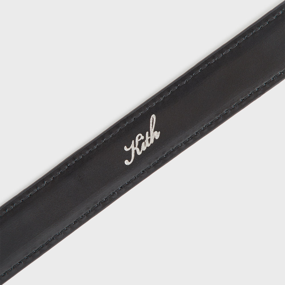 Kith Women Monogram Debossed Suede Belt - Black