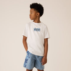 Kith Kids Floral Paisley Chambray Apollo Short - Kent Light Wash