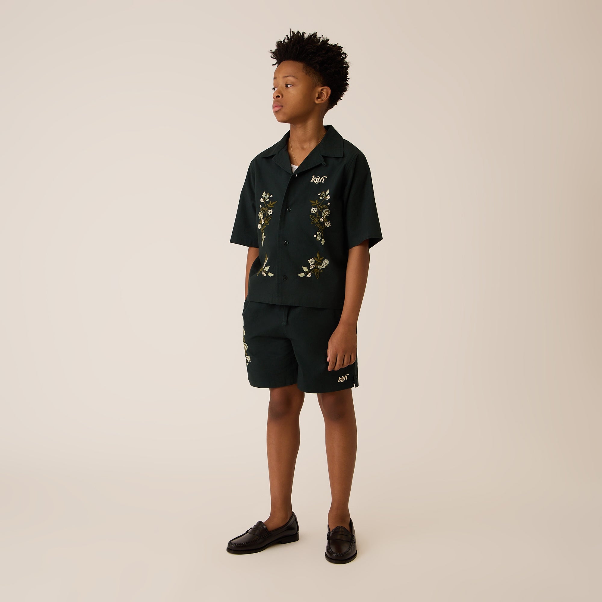 Kith Kids Novelty Thompson Camp Collar Shirt - Stadium