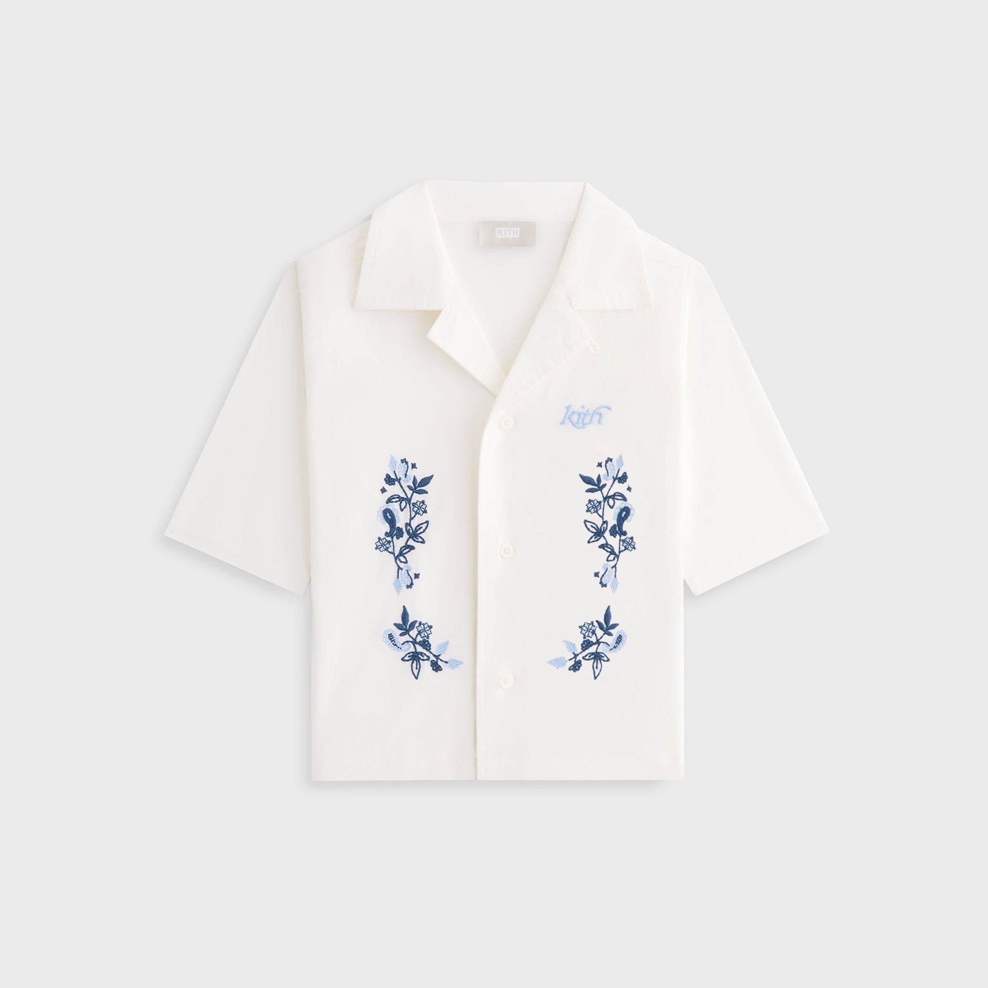 Kith Kids Novelty Thompson Camp Collar Shirt - White