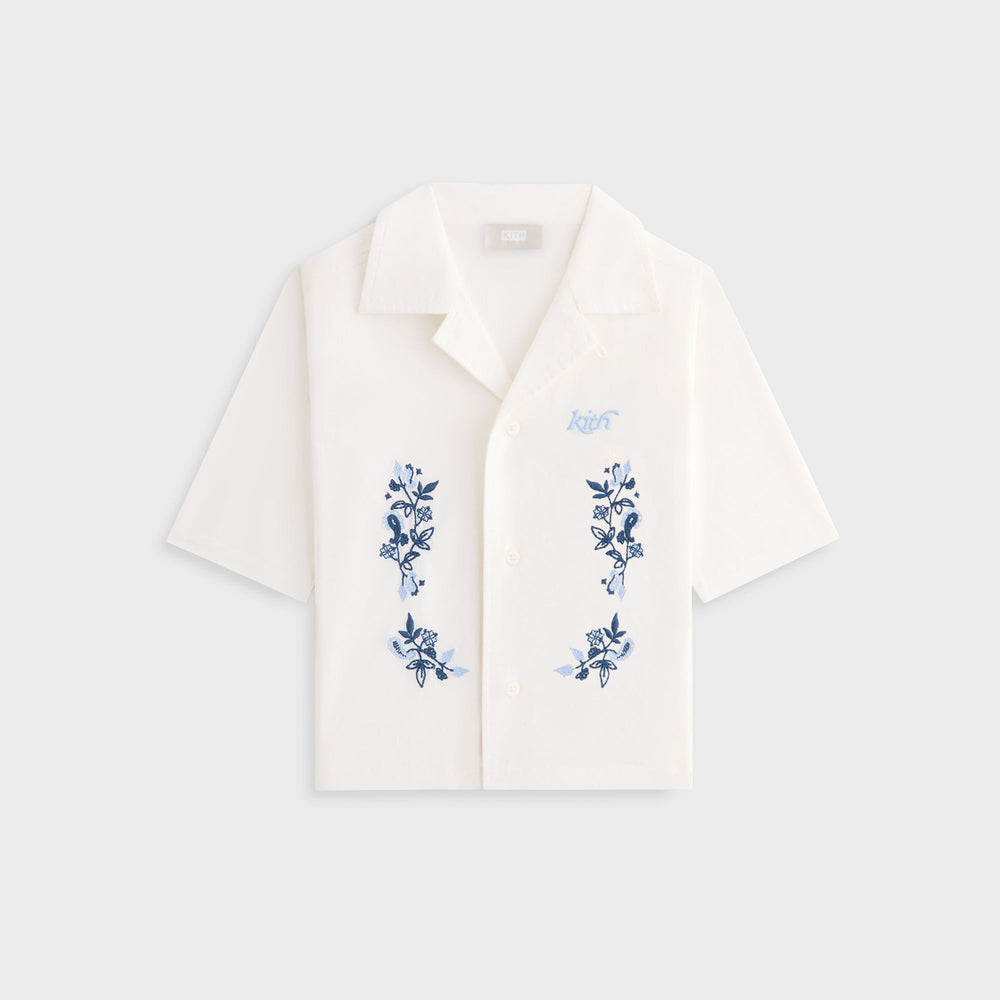 Kith Kids Novelty Thompson Camp Collar Shirt - White