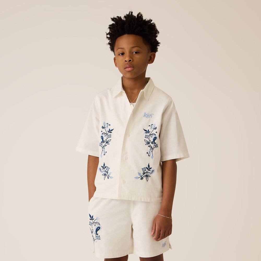 Kith Kids Novelty Thompson Camp Collar Shirt - White