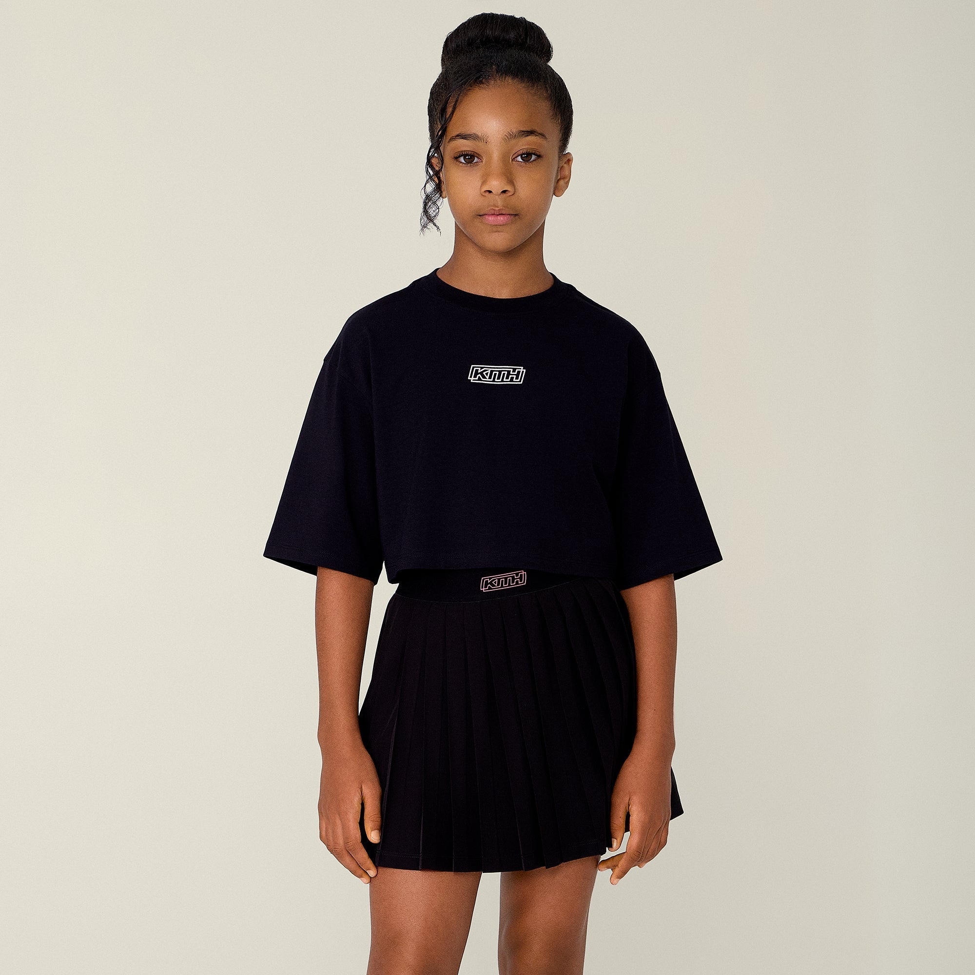 Kith Kids Fei Cropped Tee - Black