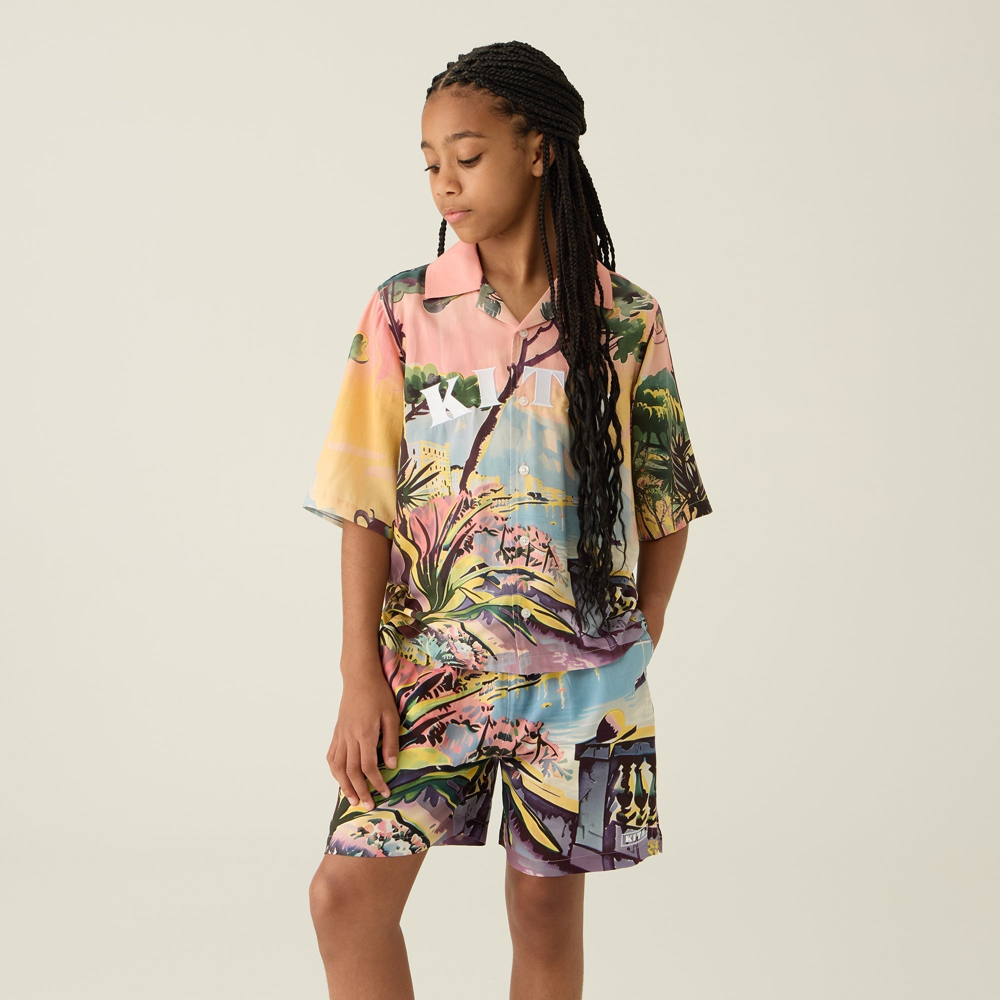 Kith Kids Scenic Villa Thompson Camp Shirt - Multi