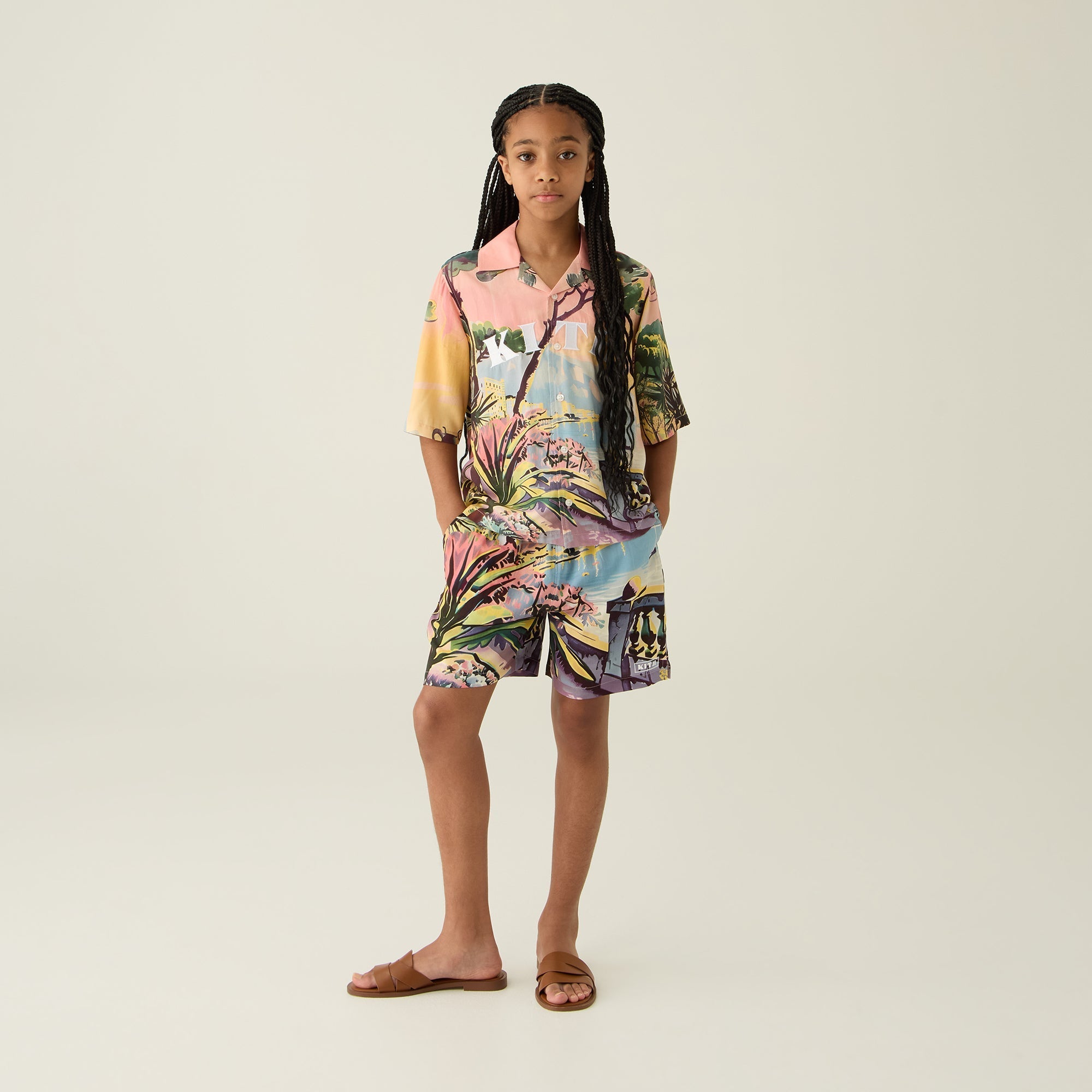 Kith Kids Scenic Villa Thompson Camp Shirt - Multi