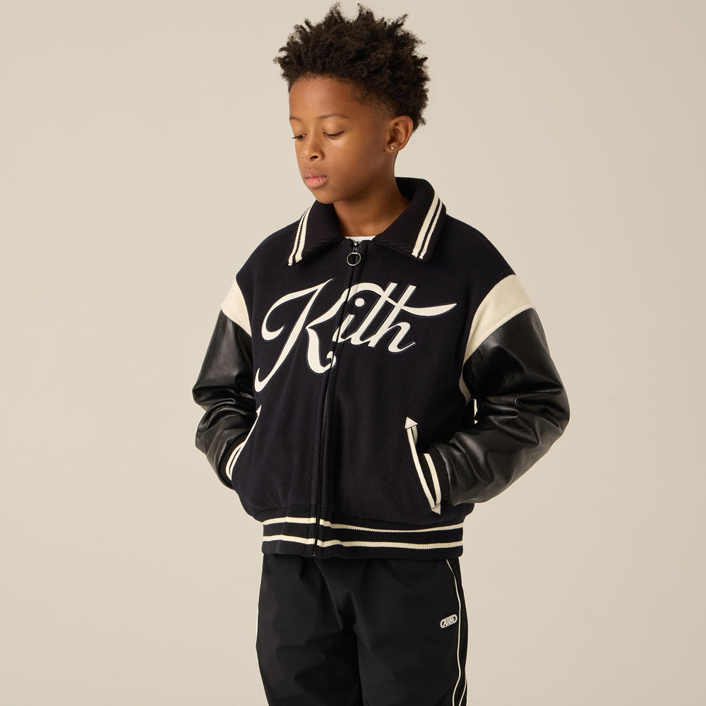 Kith Kids NY to The World Varsity Jacket - Ink