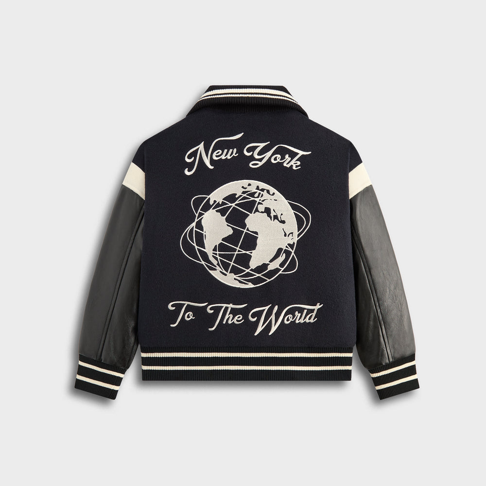 Kith Kids NY to The World Varsity Jacket - Ink