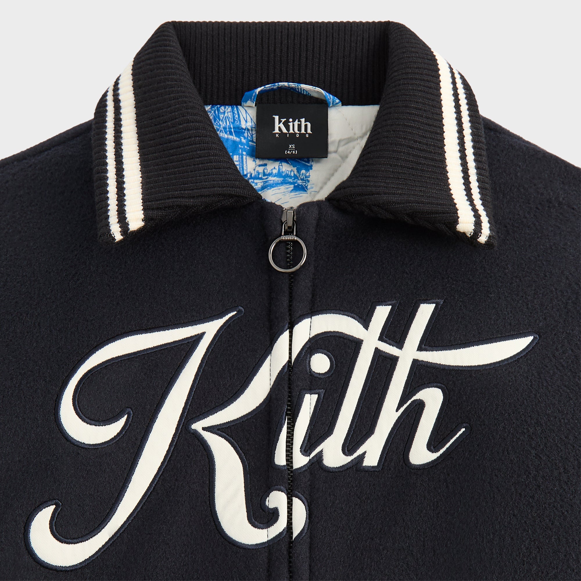 Kith Kids NY to The World Varsity Jacket - Ink