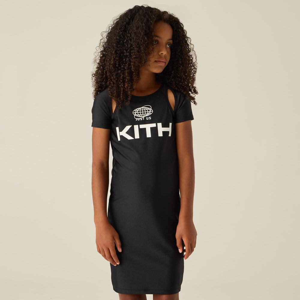 Kith Kids Metallic Cutout Lana Dress - Black
