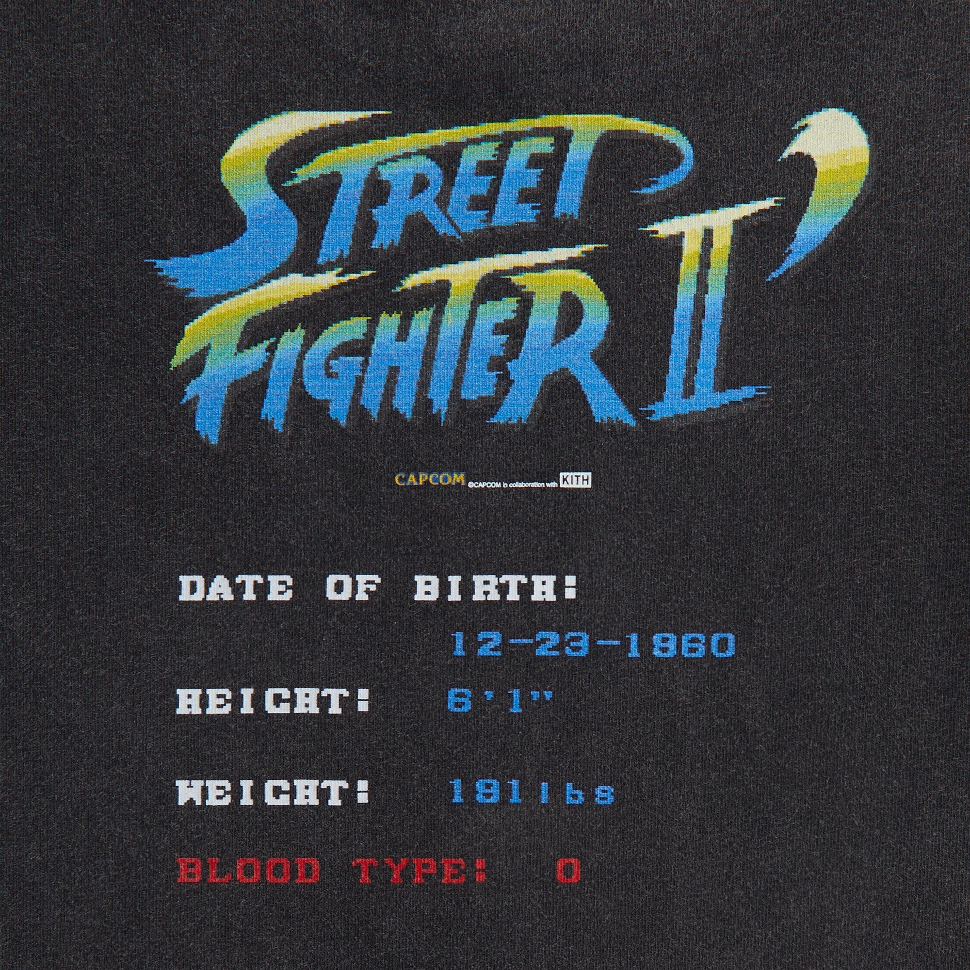 Capcom Kith Kids Guile Champion Vintage Tee - Black