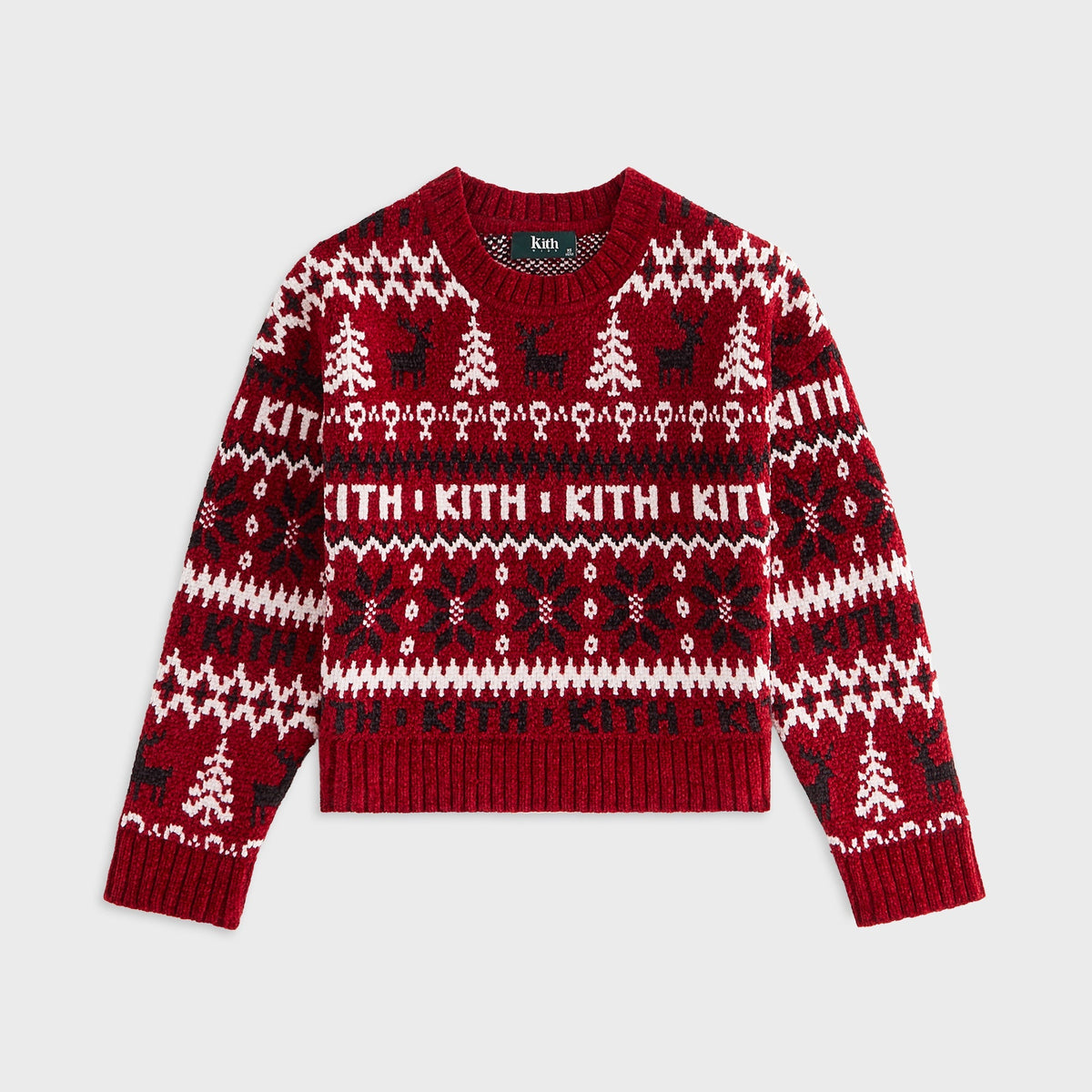 Kithmas Kids Fair Isle Chenille Crewneck - Allure