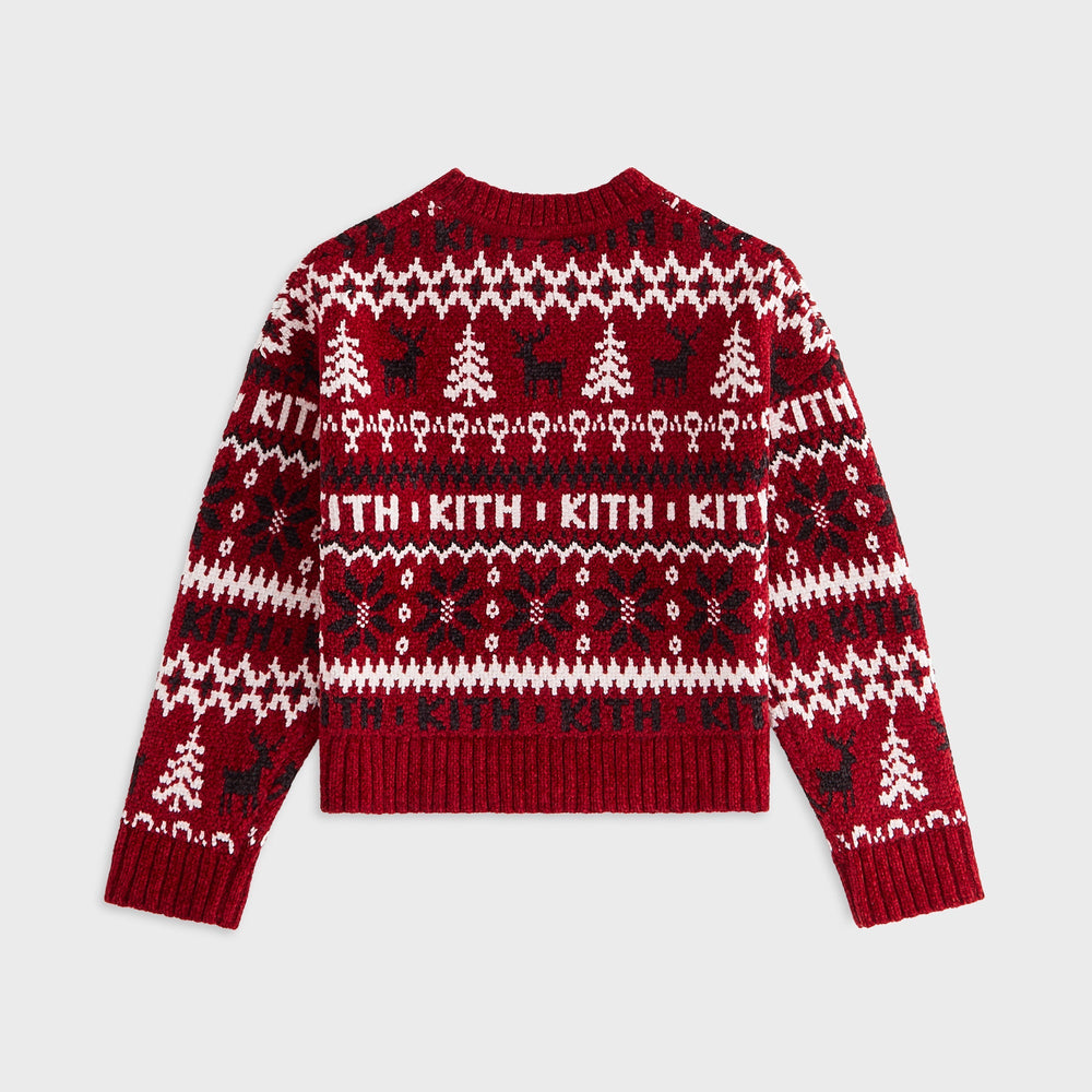 Kithmas Kids Fair Isle Chenille Crewneck - Allure