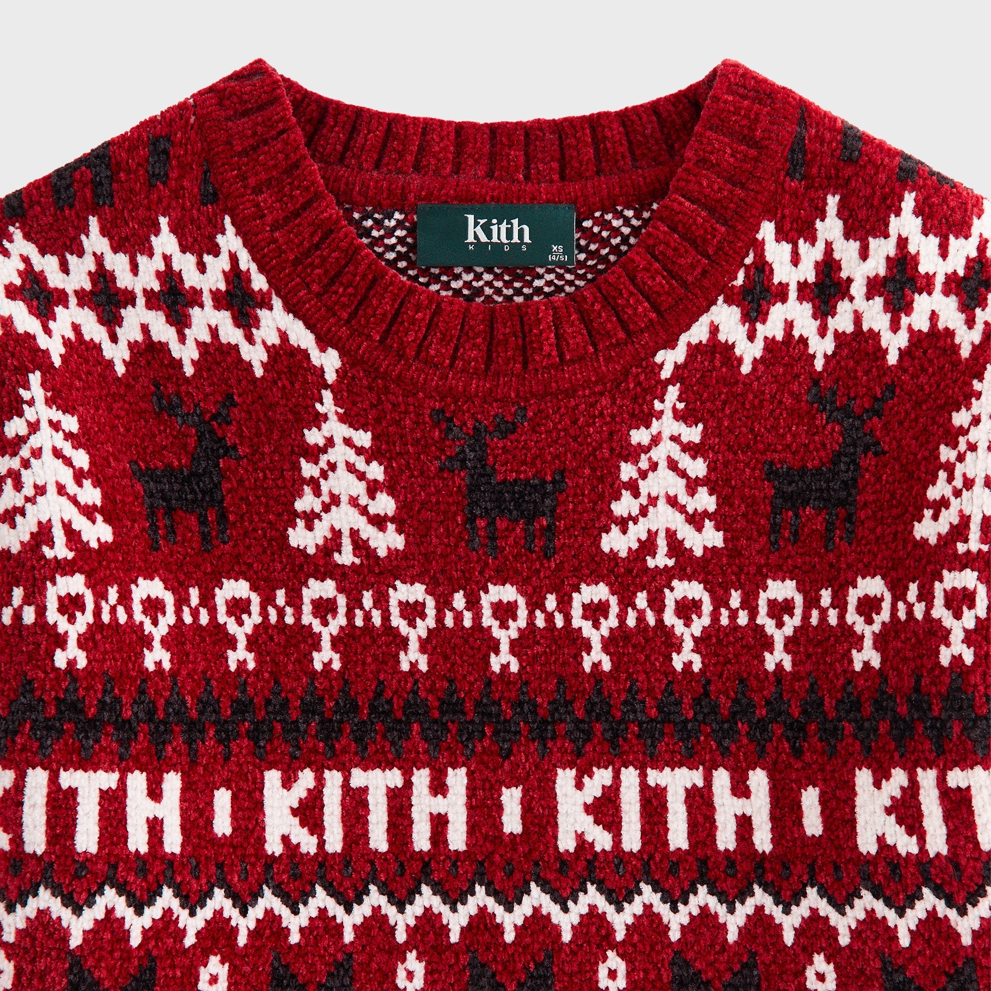 Kithmas Kids Fair Isle Chenille Crewneck - Allure