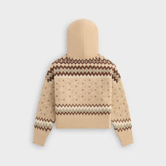 Kith Kids Novelty Fair Isle Nelson Hoodie Sweater - Mocha Heather