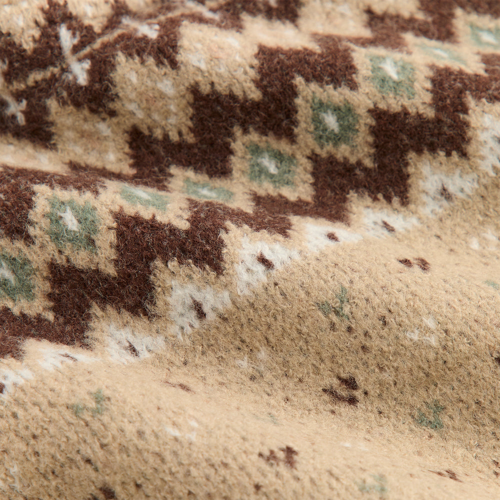 Kith Kids Novelty Fair Isle Nelson Hoodie Sweater - Mocha Heather