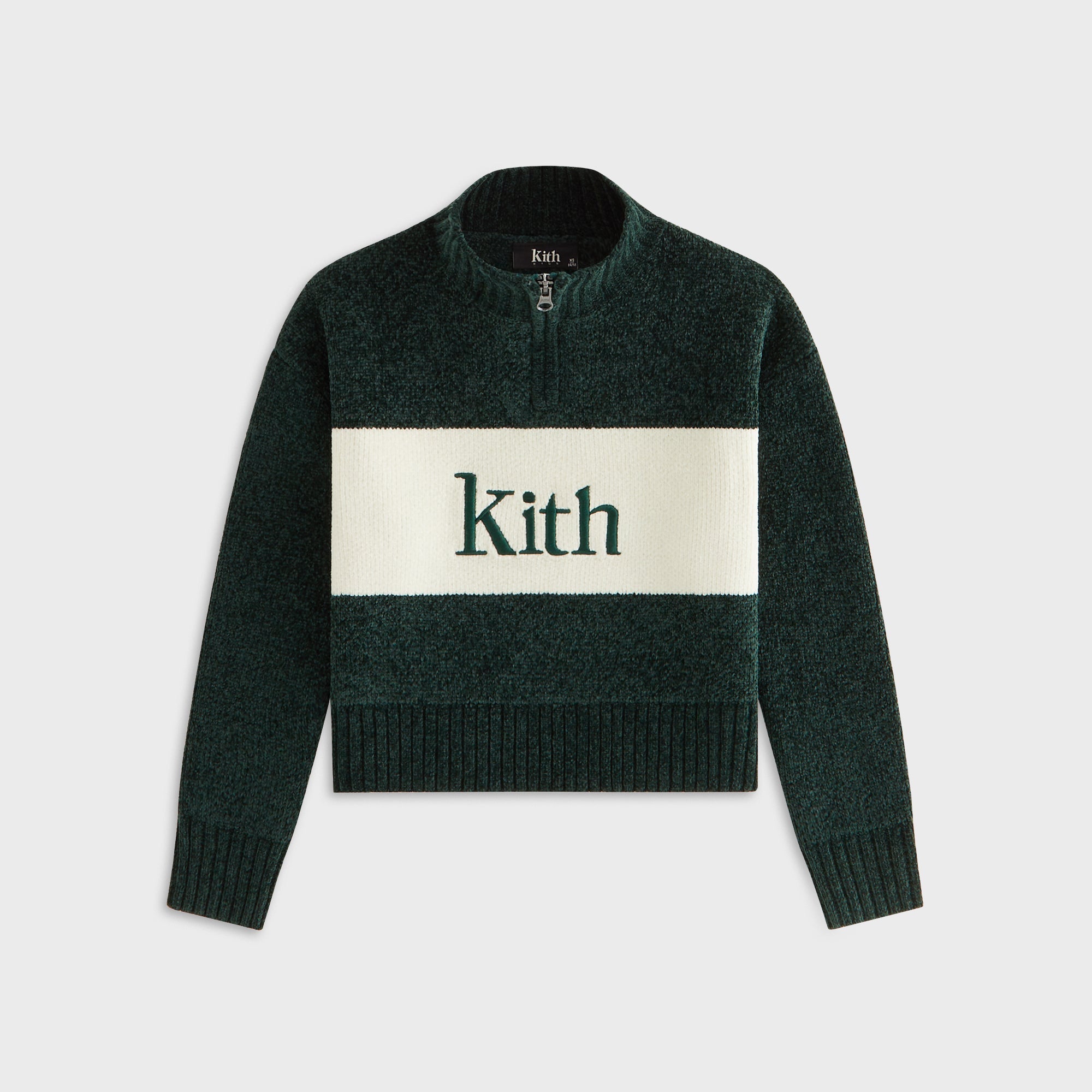 Kith Kids Color-Block Chenille Hunter Quarter Zip - Stadium