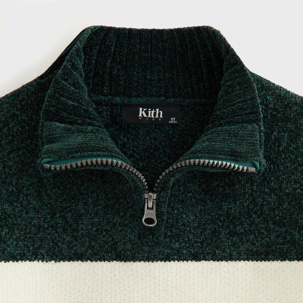 Kith Kids Color-Block Chenille Hunter Quarter Zip - Stadium