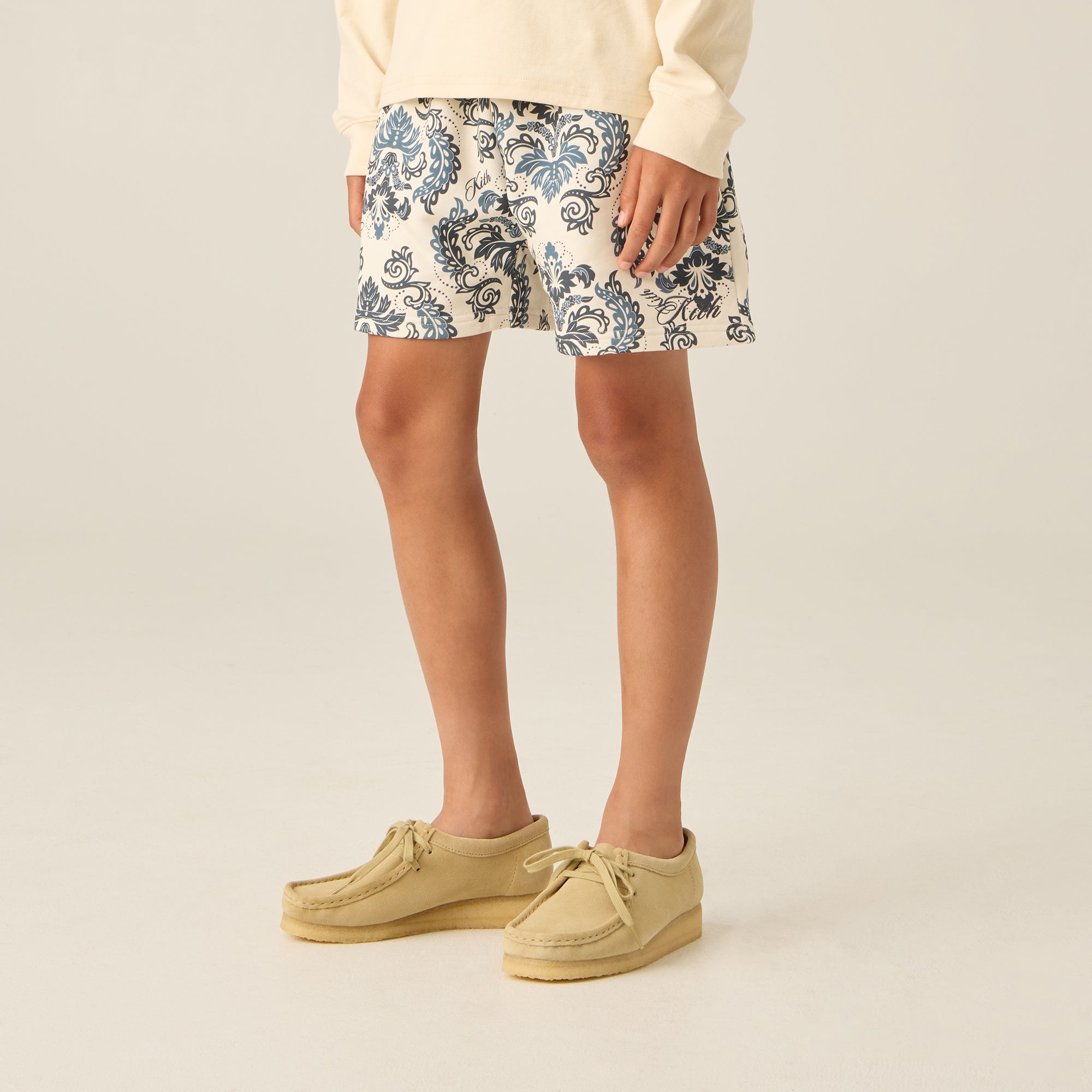 Kith Kids Damask Floral Liam Short - Sandrift