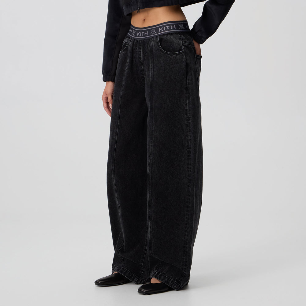 Kith Women Dana Logo Denim Pant - Xavier Wash