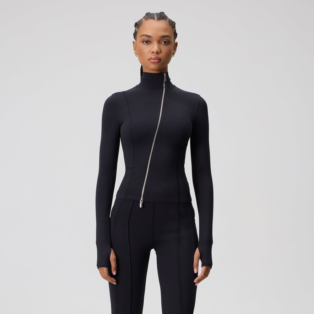 Kith Women Anika Asymmterical Zip Long Sleeve - Black