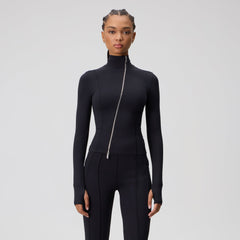 Kith Women Anika Asymmterical Zip Long Sleeve - Black