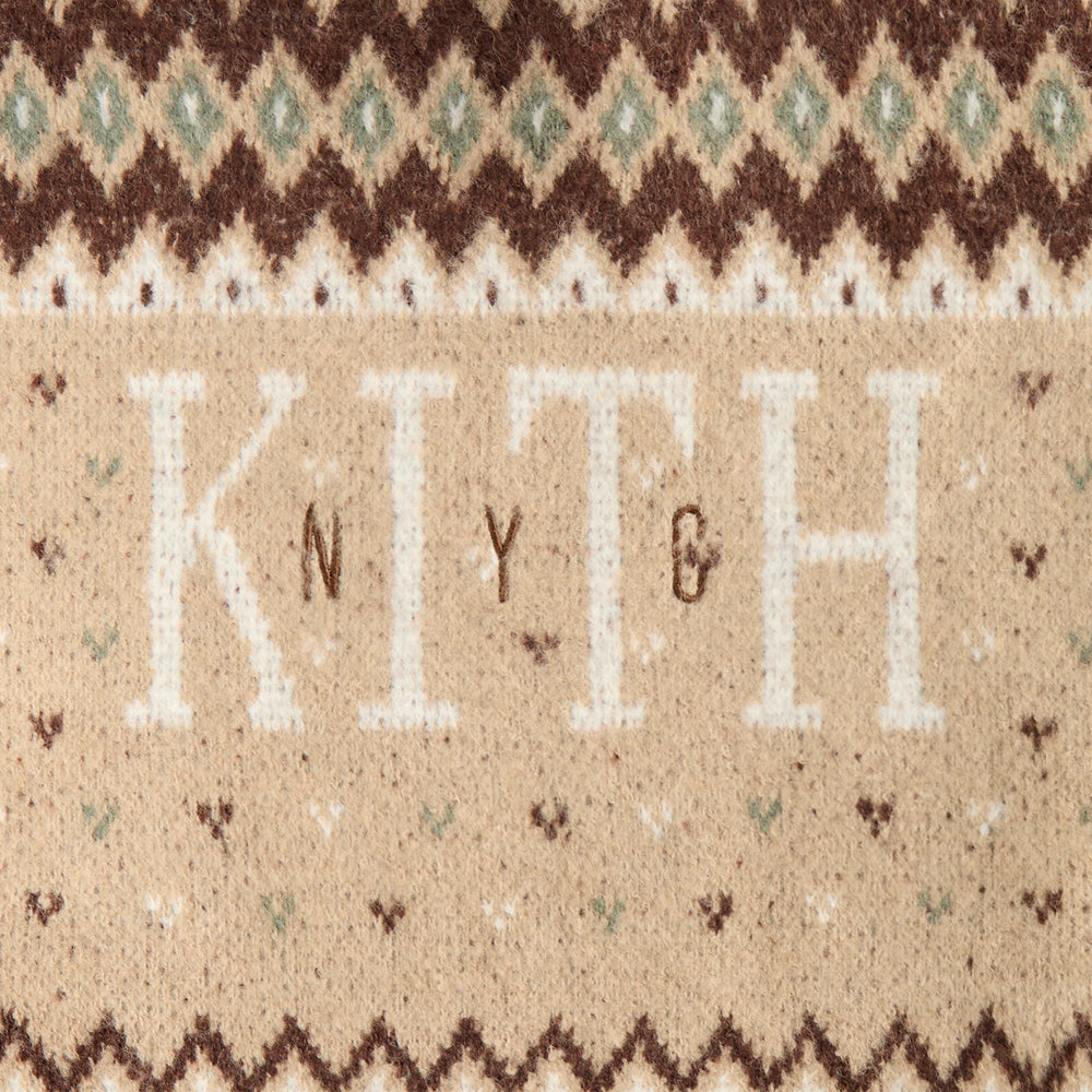 Kith Kids Novelty Fair Isle Nelson Hoodie Sweater - Mocha Heather