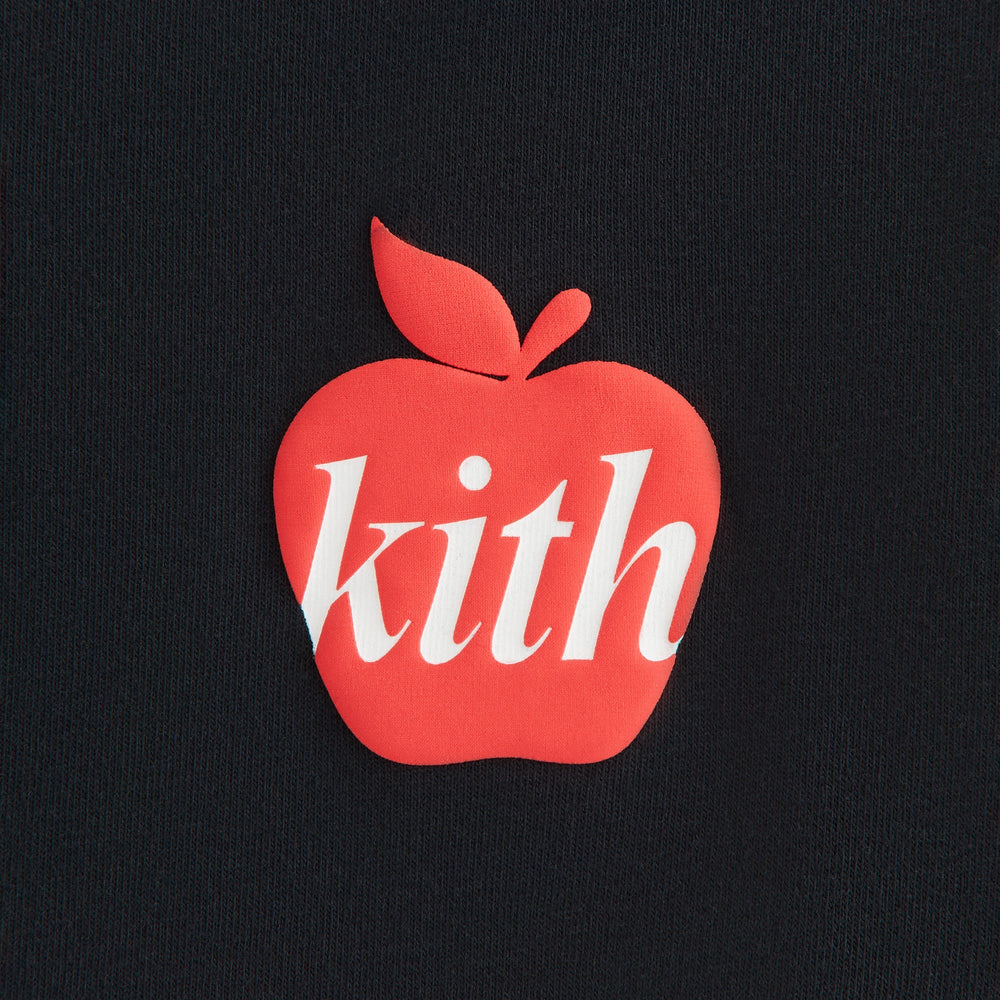 Kith Kids Apple Logo Graphic Long Sleeve Tee - Black