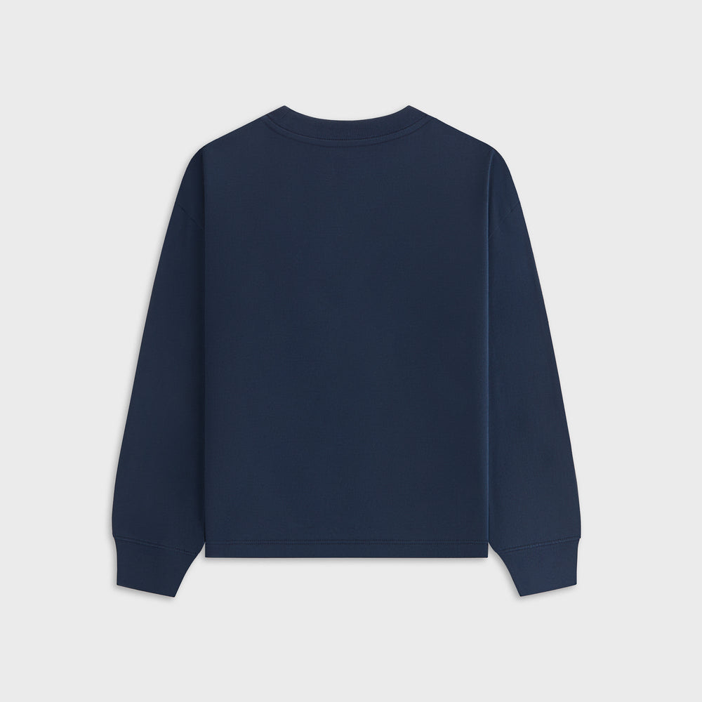 Kith Kids Signature Logo Long Sleeve Tee - Nocturnal