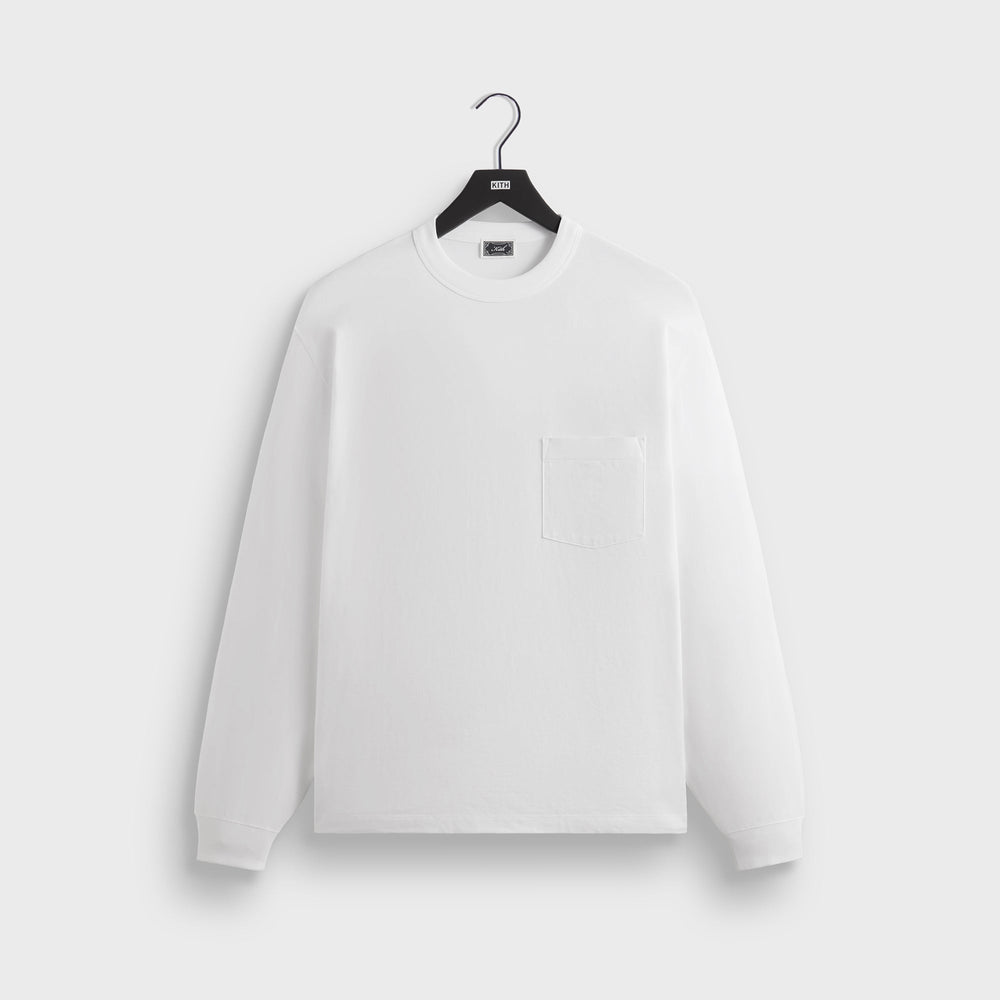 Kith Long Sleeve Leonard Pocket Tee - White