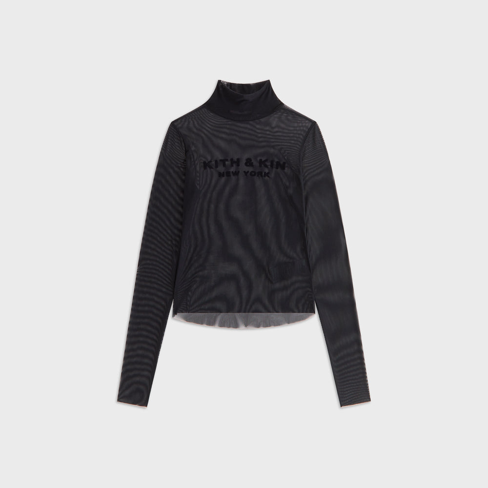 Kith Women Amina Mesh Turtleneck - Black