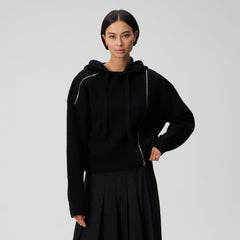 Kith Women Juni Zipper Sweater Hoodie - Black