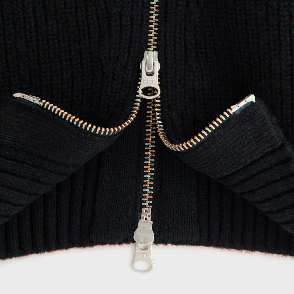 Kith Women Juni Zipper Sweater Hoodie - Black